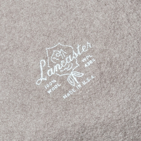 VTG Lancaster Wool Rounded Pencil Rin Felted Tan Cream Gray Hat - Picture 3 of 5
